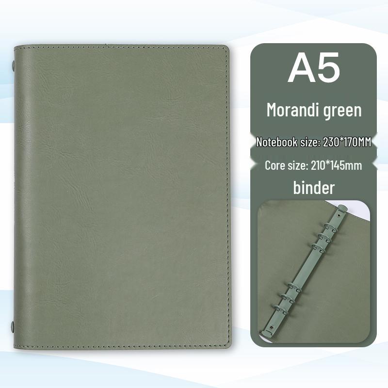 Mjukläder Lösbladsbundmapp - 4-håls A4, 9-håls B5, Avtagbar, Högkvalitativ, Säljs enskilt