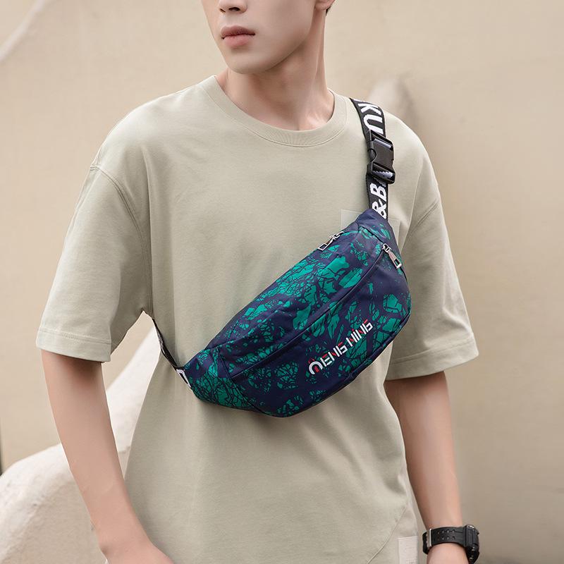 Men's Camouflage Outdoor Waist & Shoulder Messenger Bag - Fashionable Cycling Chest Bag