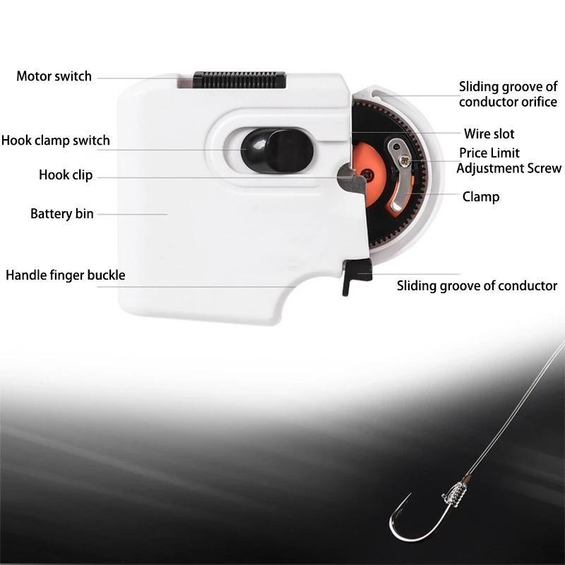Fishing Accessories Fishing Line Winder Electric Hooking Device Line Automatic Multi-Function Hook Device Needle Knotter
