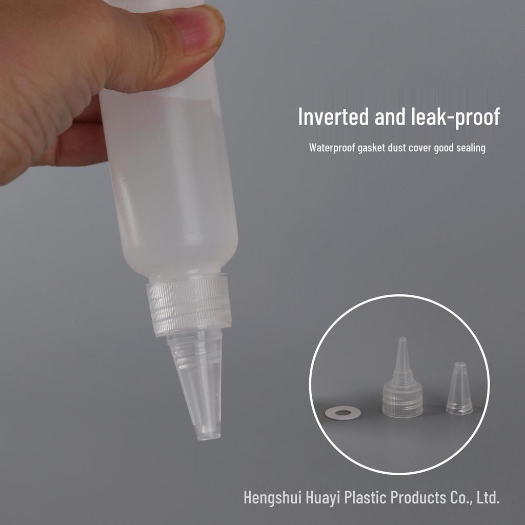 PE Dropper Bottle with Pointed Mouth for Glue and Pigment Dispensing