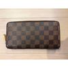Used Damier Ebene Zippy Wallet Round Zipper Long Wallet