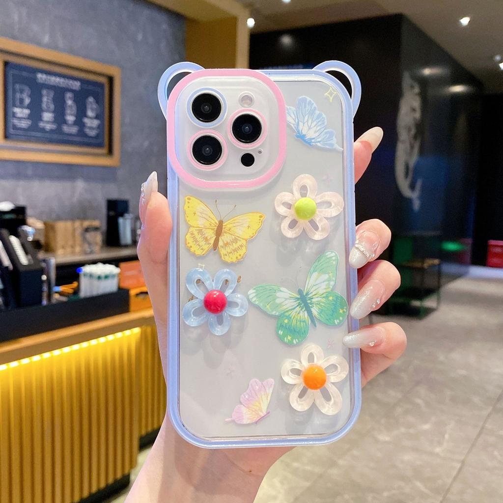 The New Three-dimensional Flower Bracelet Mobile Phone Case Is Suitable for Huawei MATE60PRO Anti-drop Soft Case P70 Lanyard Girl Style