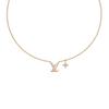 Iconic Enamel Two-Tone Design Enamel Metal Necklace Women Necklace Purple M02146