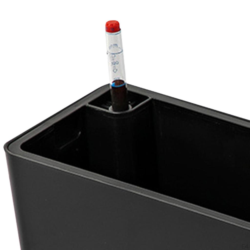 Rectangle Self Watering Planter Decorative Pot Breathable Window Box for Home Planting