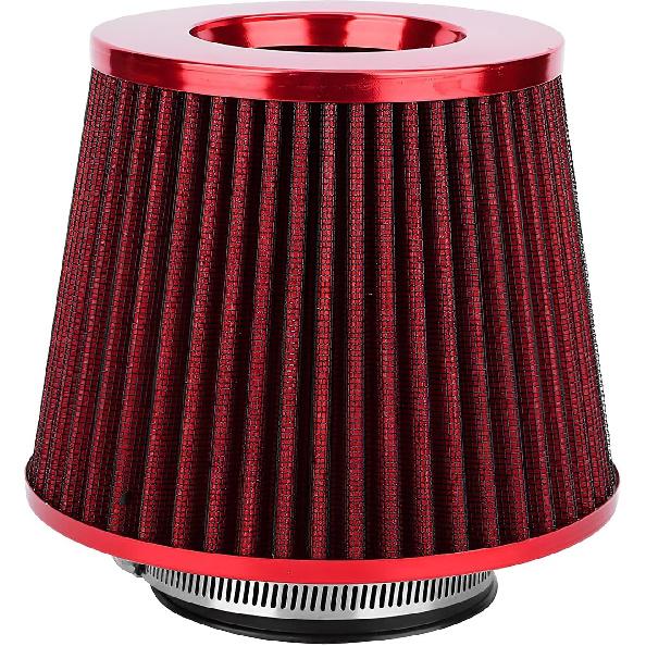 Clamp-on Air Intake Filter, 3 In/3.5 In/4 In Round Tapered Vehicle Air Filters for Enhanced Engine Power, Washable Cone Engine Filter Replacement for