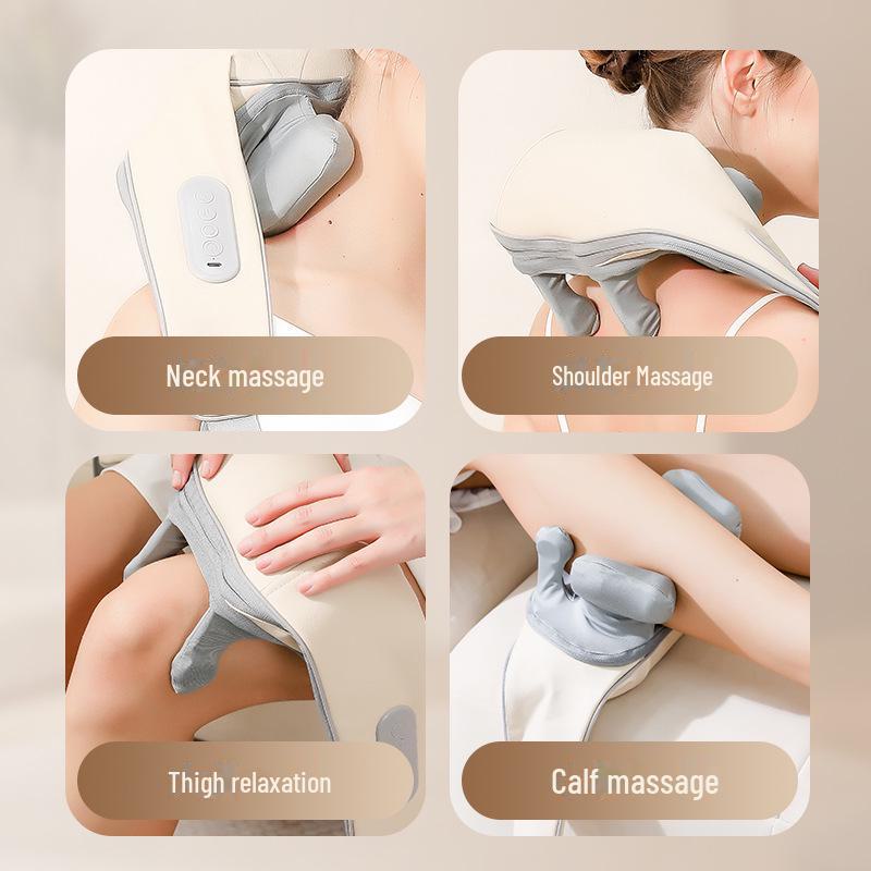 Electric Muscle Kneading Massager: Trapezius, Shoulder, Neck & Back Hot Compress