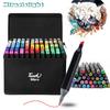 80 Farb-Pinselstifte Set Doppelte Spitzen Kunst-Marker Malen Aquarell DIY