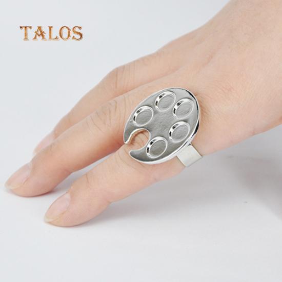 Women's Mini Finger Nail Art Palette Decor Footprint Free Hand Manicure Open Ring