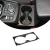 Carbon Fiber Car Front Water Cup Holder Cover Trim For Mazda CX-5 CX5 2017-2023