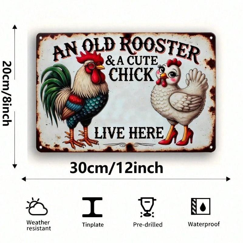 Decorative Metal Wall Sign 20x30cm Tin Sign Vintage Art