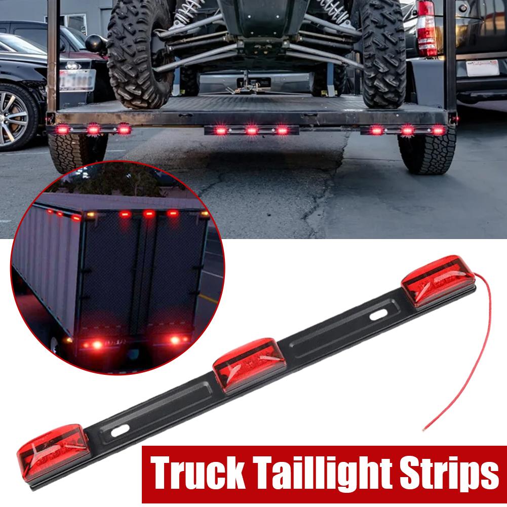 12V Car Taillights DRL LED Bar Red Brake Turn Signal Lights Roof Ceiling Side Marker Lamps Truck Trailer Accessories Universal