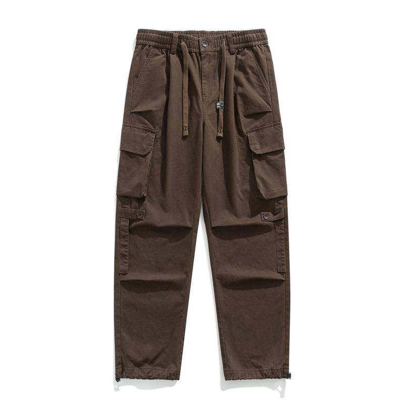 

Work Pants for Men In Spring and Autumn New Multi-pocket Casual Loose Straight Pants Pure Cotton Casual Outdoor Trousers M