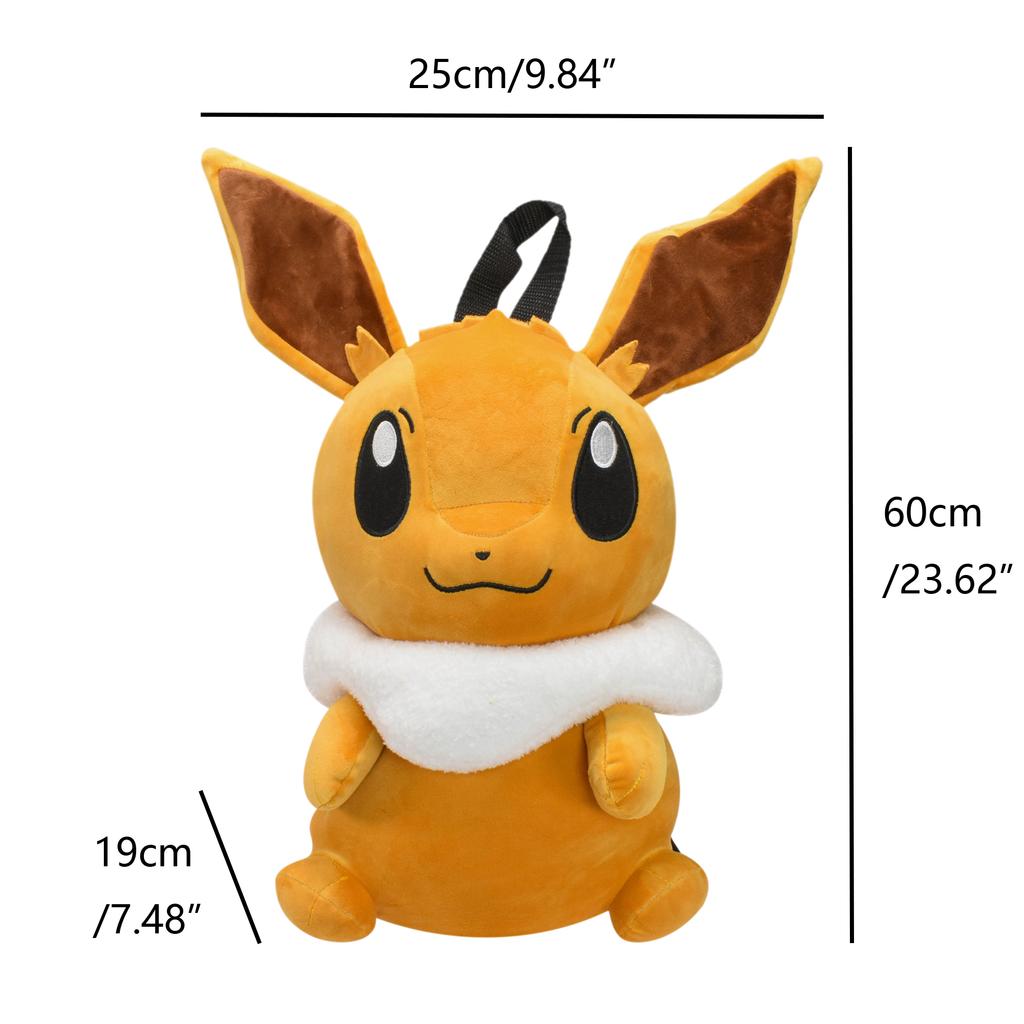 Gengar Mimikyu Eevee Snorlax Charmander Charizard Mew Rowlet Plush Backpack Stuffed Toys Shoulder Bag for Kids Gifts 12 INCH