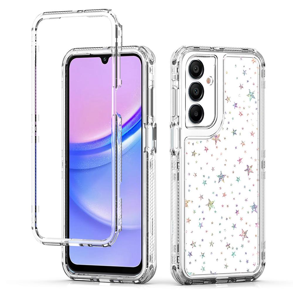 For Samsung Galaxy A16 4G/5G Case Acrylic TPU Clear Phone Cover with Laser-printed Film