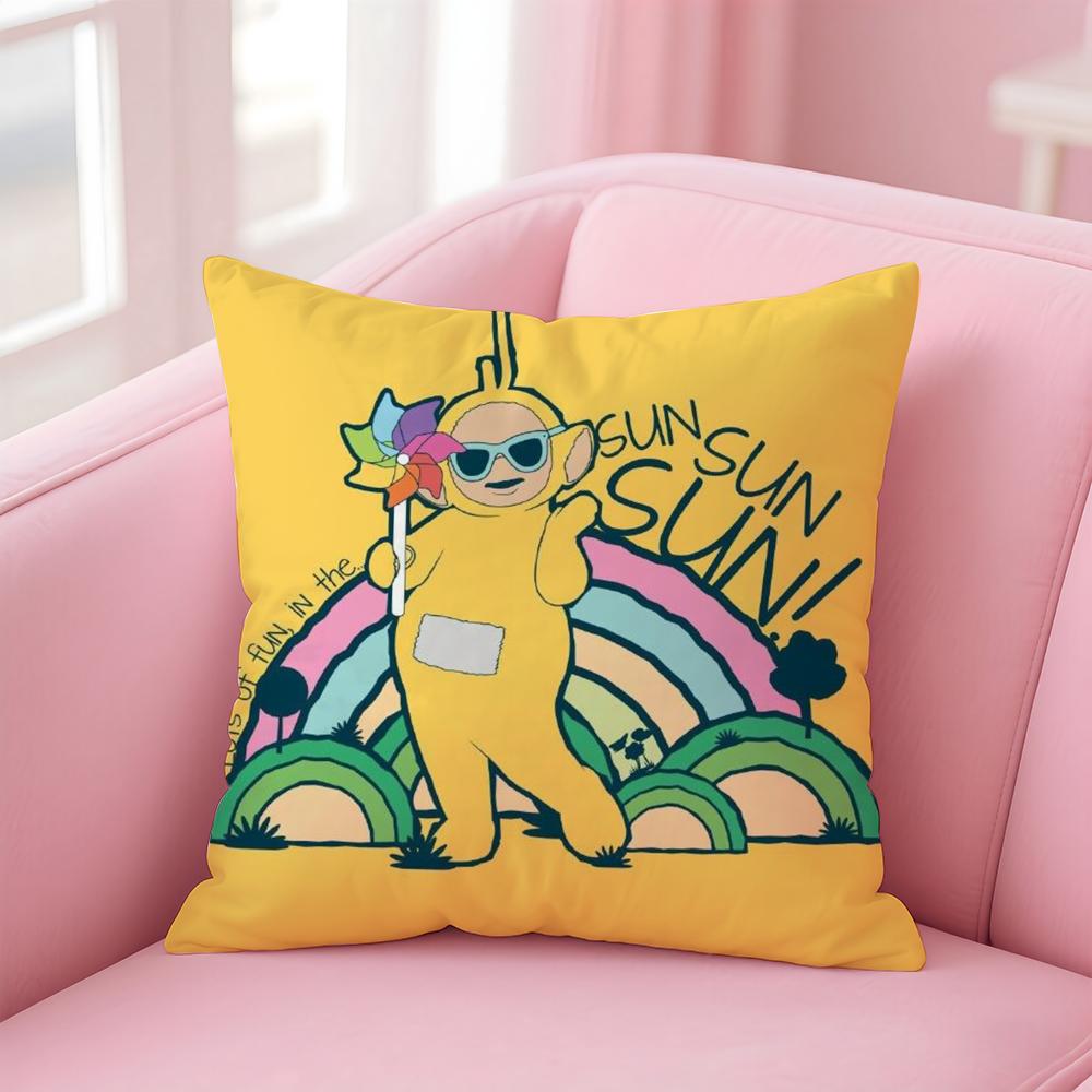 Cute T-TeletubbiesS Cushion Cover Comfortable Reversible Pillow Cover Ideal for Car Sofa Bedroom & Beyond 12x12Inch
