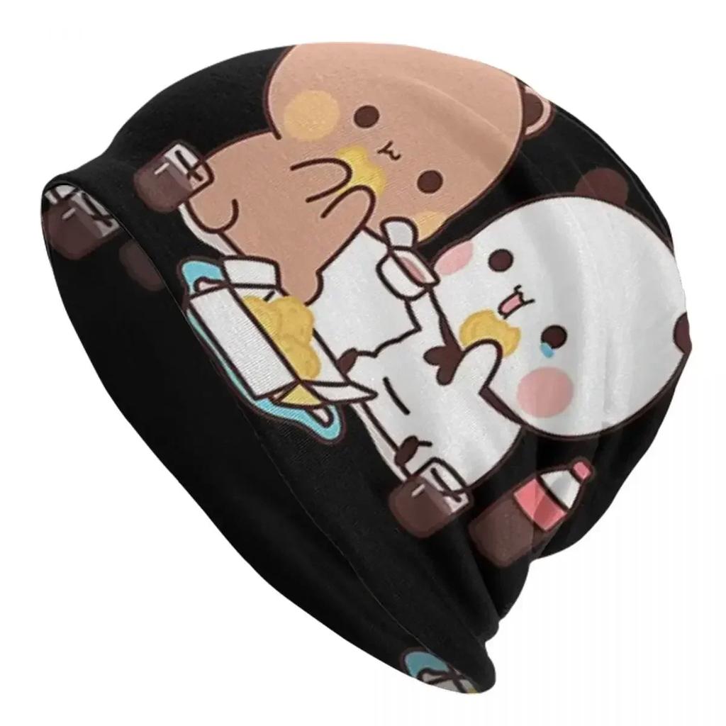 Bubu Dudu  Panda Bear Hugs Love Skullies Beanies Hats Warm Autumn Winter Outdoor Cap Knitted Bonnet Caps for Unisex Adult