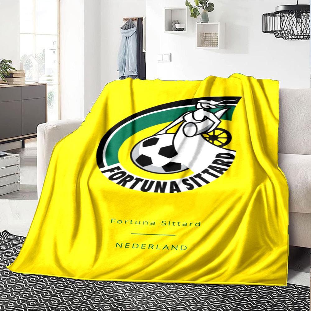 Coperta in Flanella con Stampa Fortuna Sittard Alta Qualità Calda Confortevole Coperta per Tutte le Stagioni Perfetta per Regali Decorazioni per la Casa