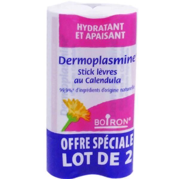 Boiron Dermoplasmine Stick à Lèvres au Calendula Bio Lot de 2 x 4g