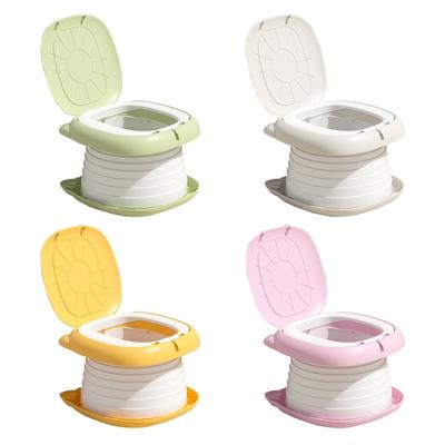 Cartoon Kids Toilet Foldable & Easy To Carry Children Potty Chair Sealed Anti Odor Children Portable Urinal ABS+PP