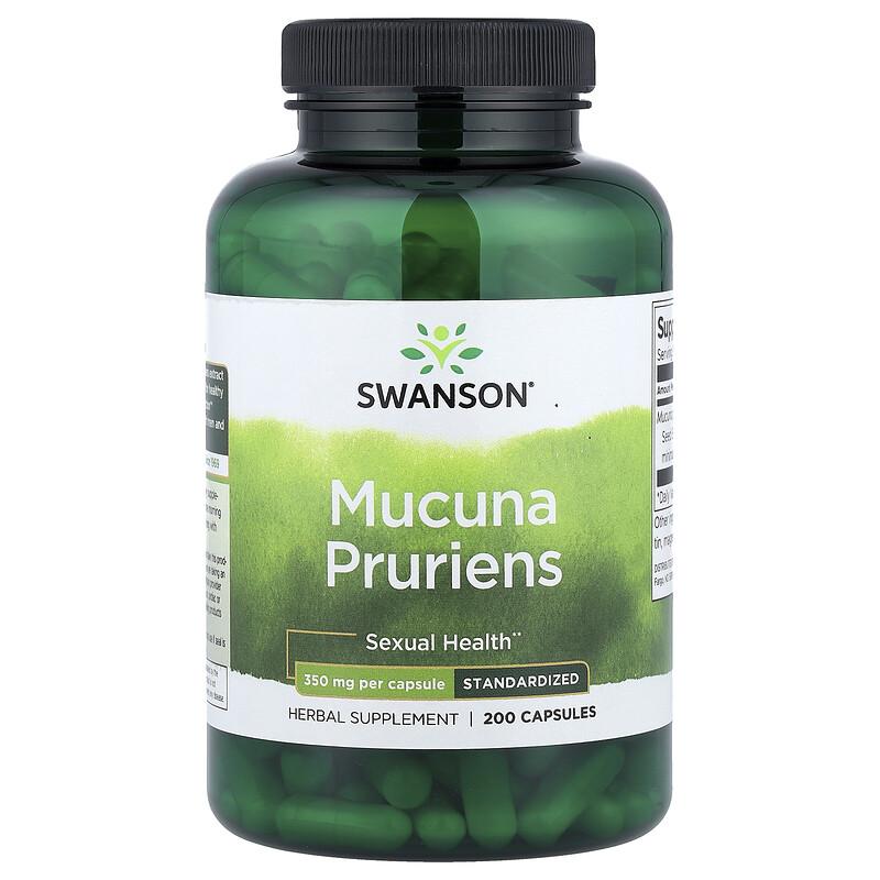 Swanson Vitamins Homme Pois Mascate, Standardisé, 350 Mg, 200 Capsules - Image 2
