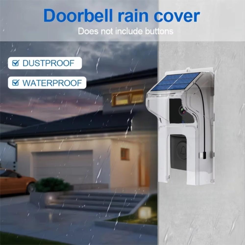 Solar Doorbell Sun Protecter Waterproof Solar Cover New Doorbell Rain Cover  Outdoor