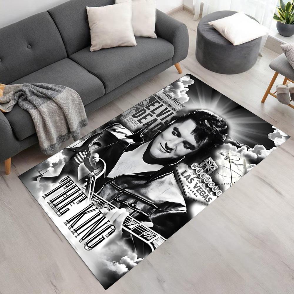 Elvis Presley Floor Rug Office Rug Design for Outdoor Dining Room Living Rooms Entryway Antislip Carpet Decorate Offices Wedding Party Gift