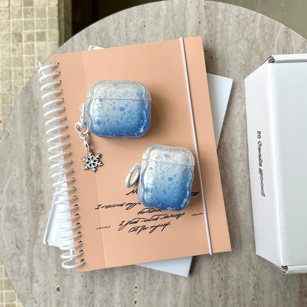 Creative blue snowflake for AirPods 1 case apple 1/1 generation AirPods pro1 earphone case female