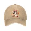 Whimsical Mushrooms Floral Home Decor Art Print Washed Baseball Cap Outdoor For Womens Unisex FeUnisex