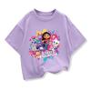 Summer Tee Girls Short Sleeve Tops Kawaii Gabbys Dollhouse Tshirt for Baby Girls Gabby Cats T Shirts Kids Children Clothing