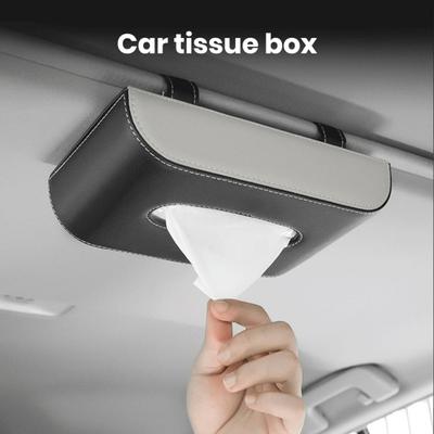 Porta fazzoletti per auto Grande capacità Resistente all'usura Semplice installazione Porta fazzoletti per visiera per auto Scatola distributore di carta