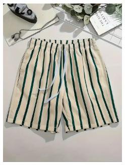 Hawaiian Beach Pants, Men s 3D Stripes, Men s Fitness Shorts, Summer Sports Shorts S