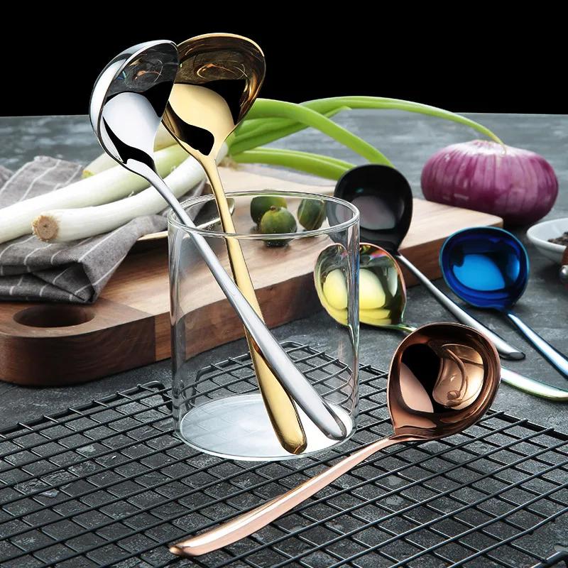 1 Pcs 304 Edelstahl Löffel Familie Suppe Löffel Edelstahl Küche Kochen Löffel