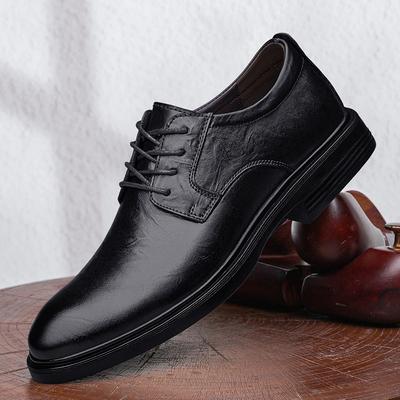 Zapatos Oxford Elegantes para Todas las Estaciones Nuevos Zapatos Casuales de Negocios para Hombre Suela Blanda Calzado Formal de Vestir Cuero Genuino Hombre Zapatos Derby