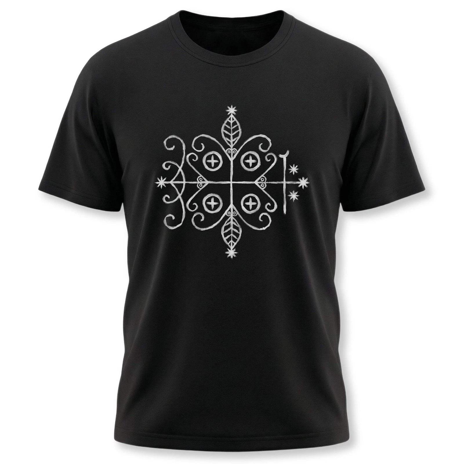 Papa Legba Veve T-Shirt - Haitian Vodou Sacred Geometry Tee XXXXL