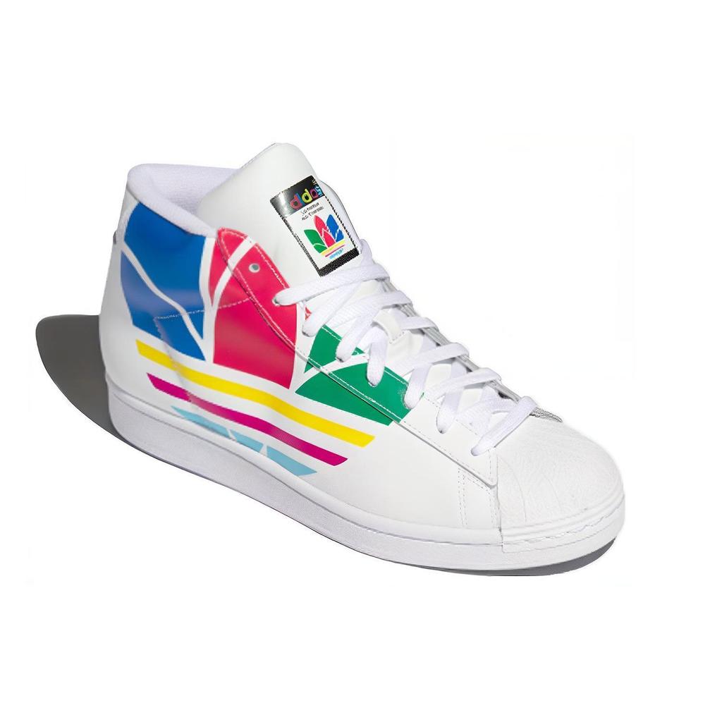 adidas Originals Modello Pro Pelle Sintetica Ammortizzante Durevole Traspirante Sneakers Mid-Top Sneakers Unisex Bianco Rosso FY1549