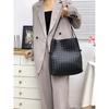 New knot leather woven shopping bag mother and child bag tote bag commuter large capacity underarm shoulder bag women