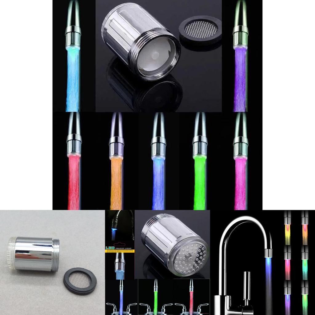 Quality Led Bathroom Kitchen Faucet Light Tap With Temperature Sensing**