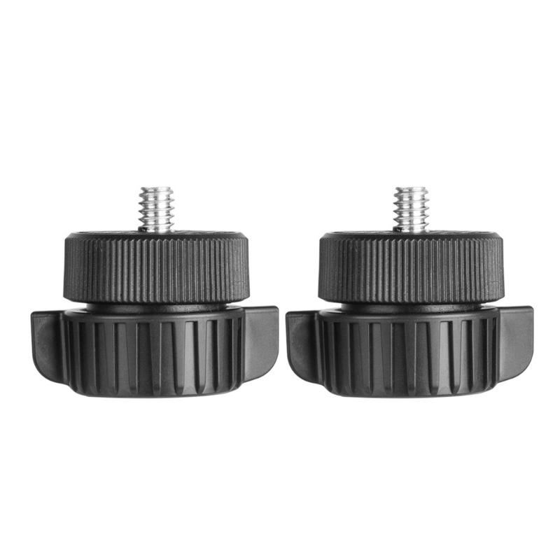 

2Pcs Lightweight Ball Head Thread Adapters Ideal for Travel Vlogging and Motorcycle Riding 17mm to 1/4-20 Conversion 1