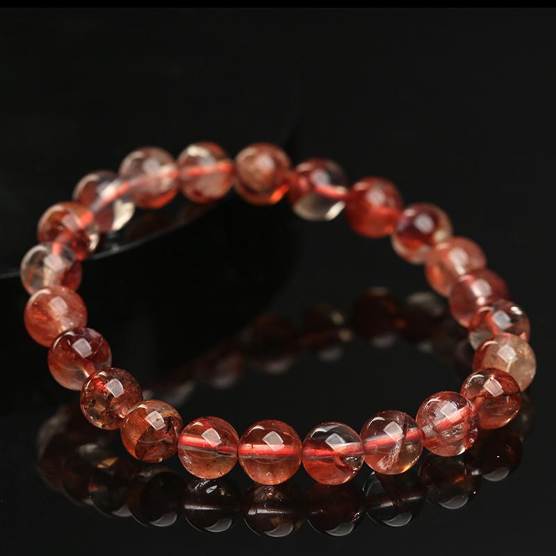 Hongchu Crystal 7A High-quality Natural Blood Phoenix Agate Bead Bracelet Iridescent Rainbow Red Crystal Bracelet