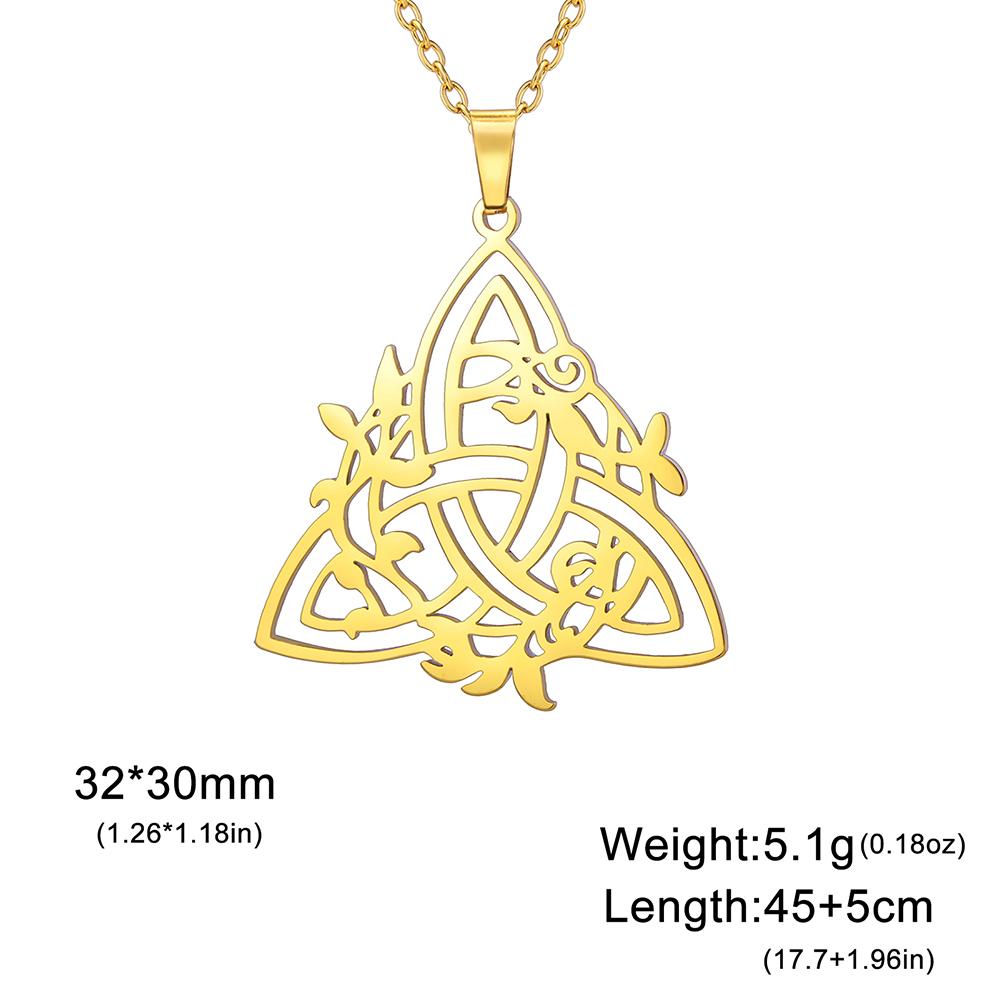 Dawapara Dreifaltigkeitsknoten Triquetra Halskette Kranz Keltischer Knoten Glücksbringer Edelstahl Schmuck Neujahrsgeschenk