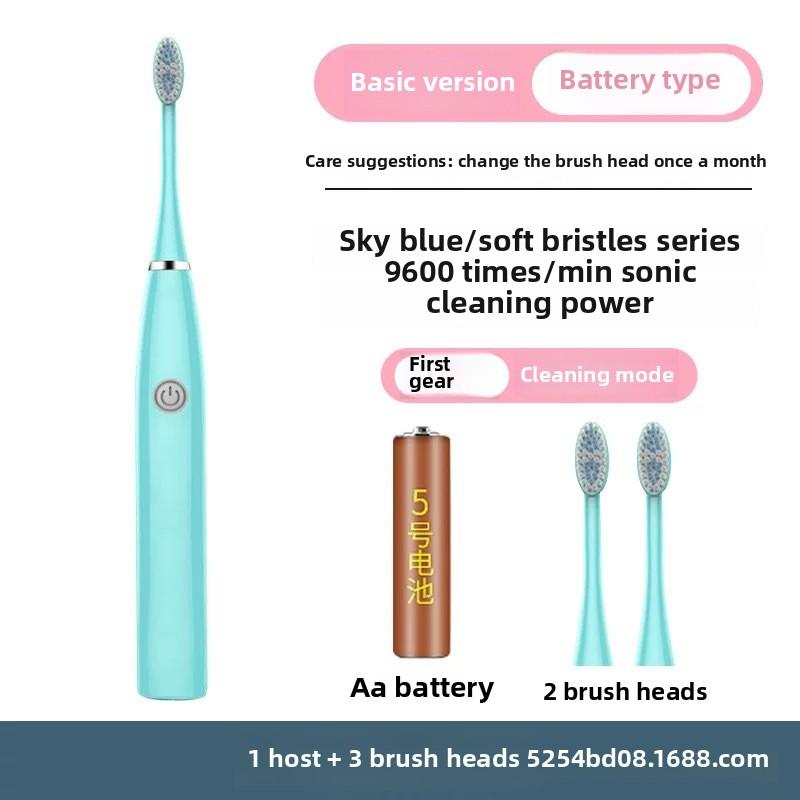 Soft-bristled Toothbrush, Tooth Flusher, Rechargeable, Fully Automatic, Universal Electric Toothbrush for Adults and Children, Ultrasonic.