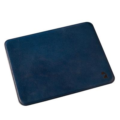DE Tochigi 200mm X Genuine Made In Simple Suede Blue [AM MASU] Mousepad, Leather, 160mm, Leather, Japan, Design, Backing, MP-032