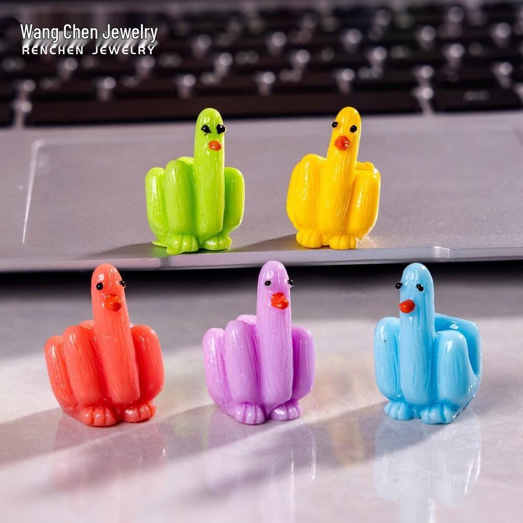 Miniature Luminous Resin Animal Ornaments: Cartoon Desktop & Car Decorations