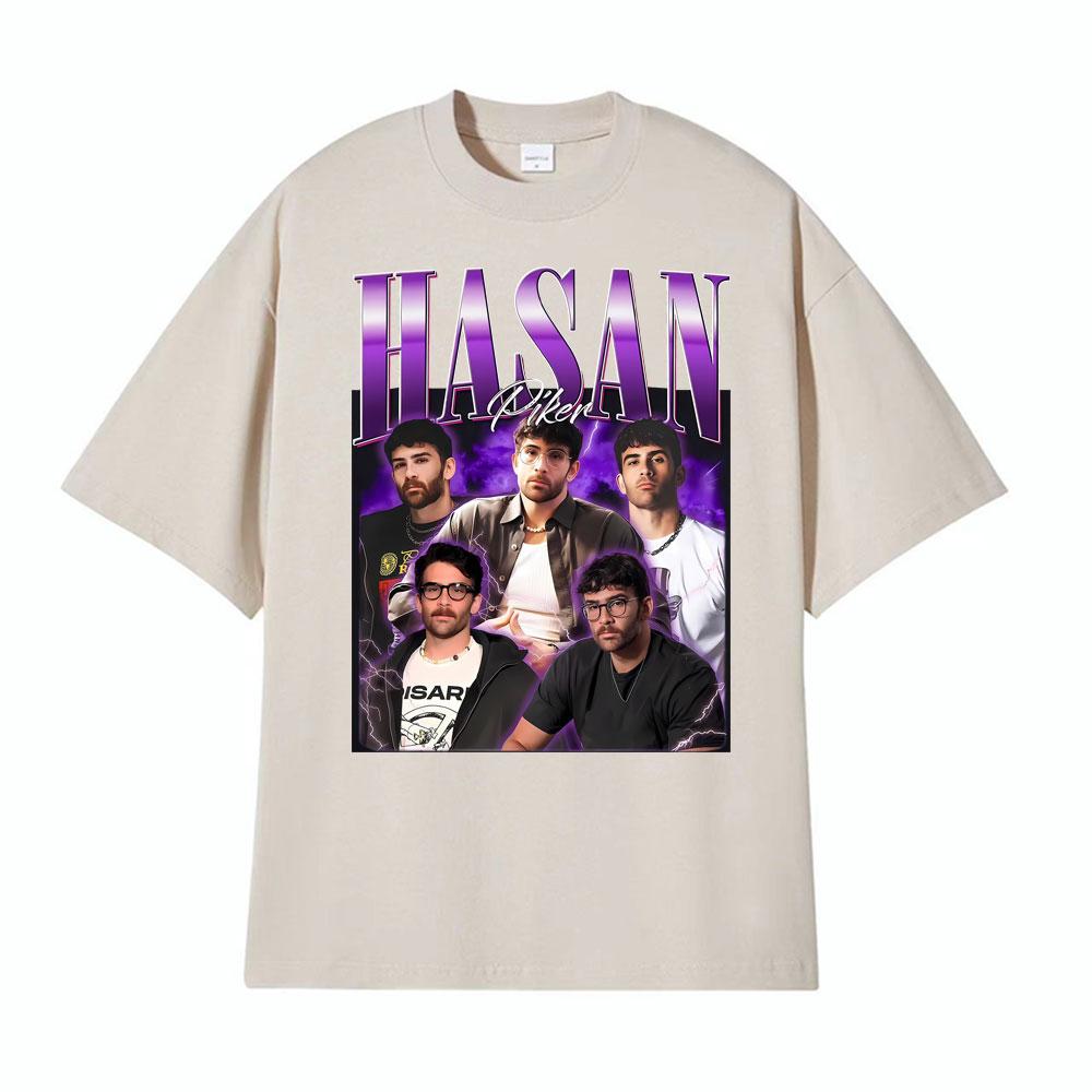 

Hasan Piker Vintage 90s Unisex Graphic Tshirts Unisex Fashion Hip Hop Gothic Tshirt Male Punk Oversized Cotton T Shirt Streetwear 4XL