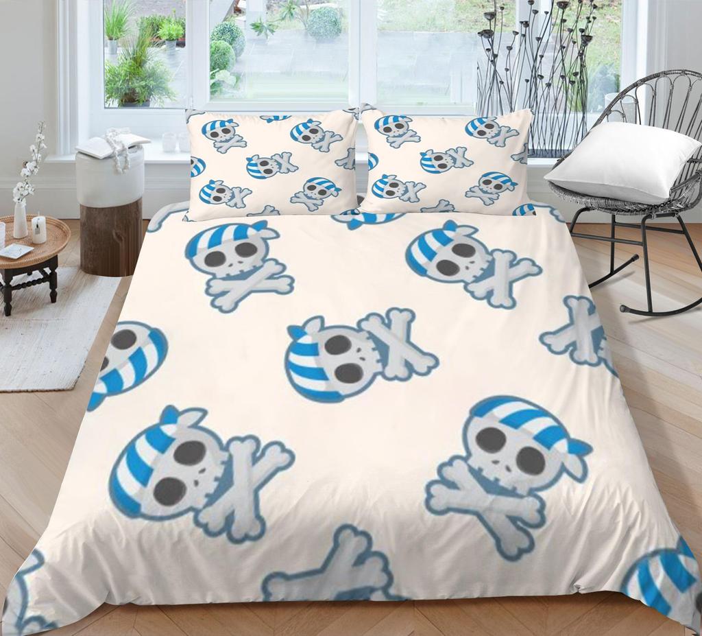 Bedding Cover Sets Skull Home Textiles Bed Quilt Cover Bedding Set 3D Duvet Cover Comfortable Bedclothes Microfiber Quilt Cover