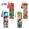Artistic Stationery Items 4PCS Christmas Theme Diamond Painting Bookmarks, Creative DIY Art Kits, Bookmarks Stress Relief Portable Book Markers