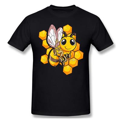 Cotton Cute Bee Design Shirt Men  Cotton Short Summer Sleeve TShirt Cute Wholesome Bee Funny Humor Animal Casual Loose T-Shirt