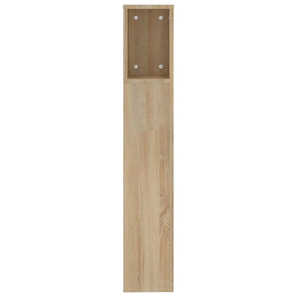 vidaXL Kopfteil mit Ablagen Sonoma-Eiche 200x18,5x104,5 cm