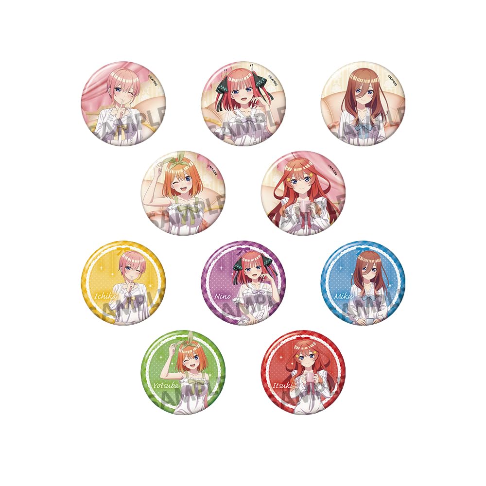 The Quintessential Quintuplets Original Illustration Trading Can Badge Nightwear pieces per - Ver. (10 box)