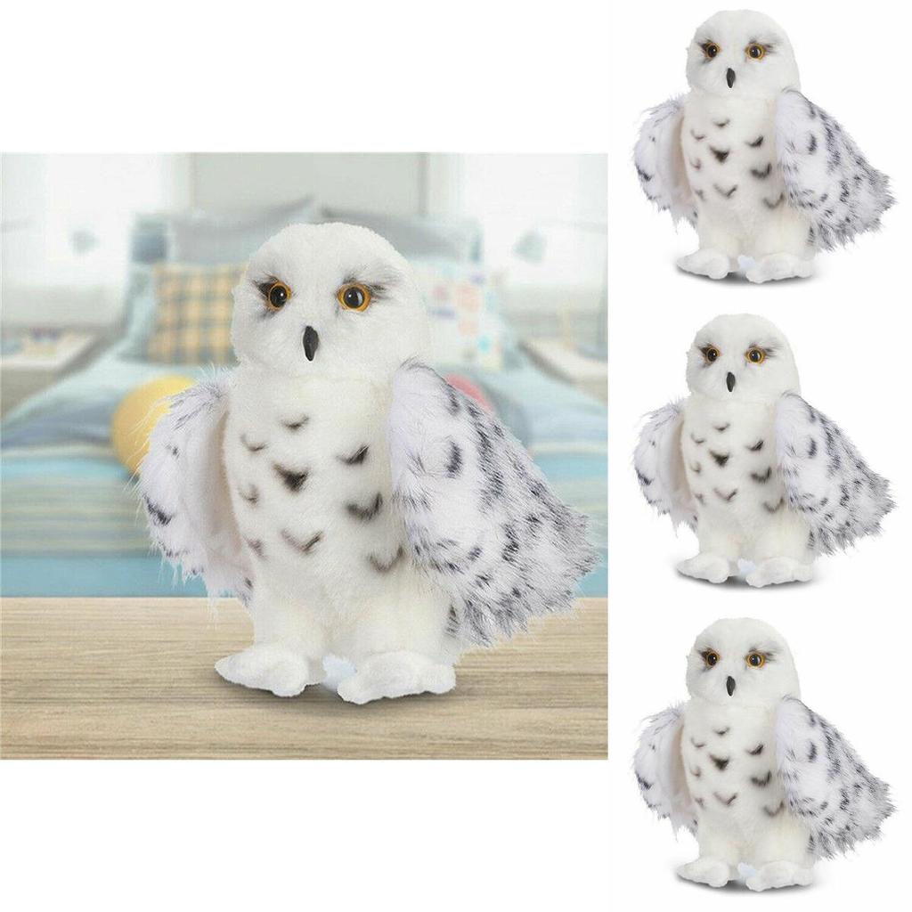 Delightful Wizard Snowy Owl Plush Toy Cuddly Stuffed Doll For Kids Collectors